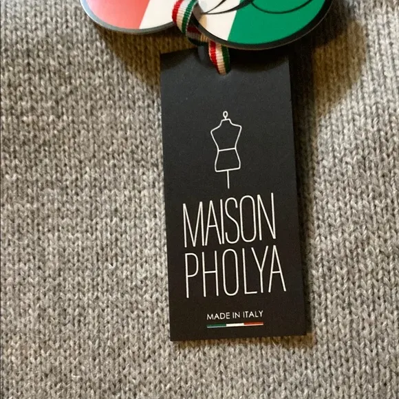 Maison Pholya Gray Knit Cardigan