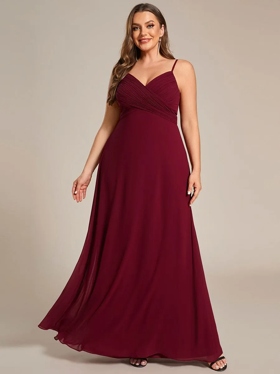 Malika elegant cross front cowl back bridesmaid dress