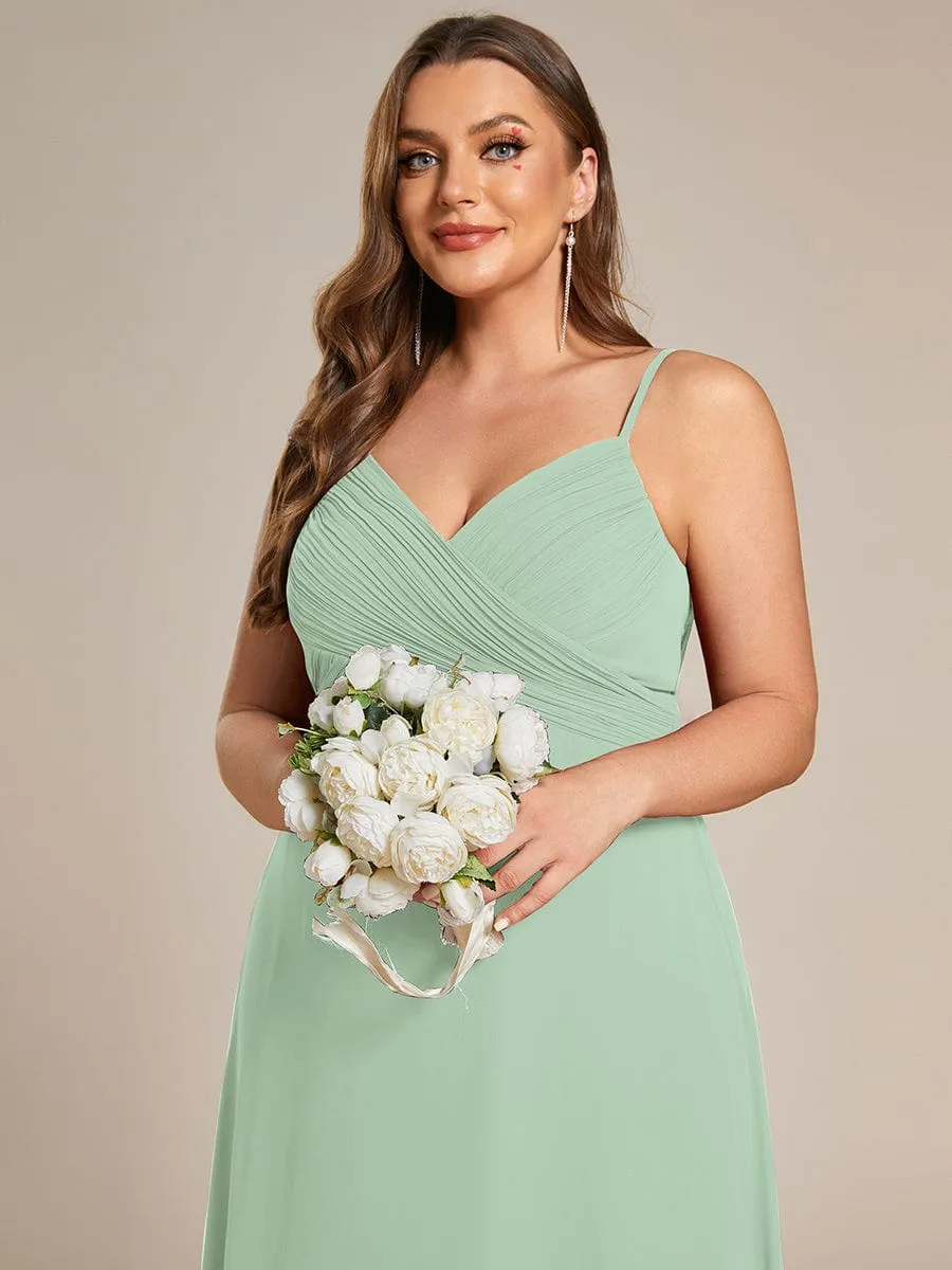 Malika elegant cross front cowl back bridesmaid dress