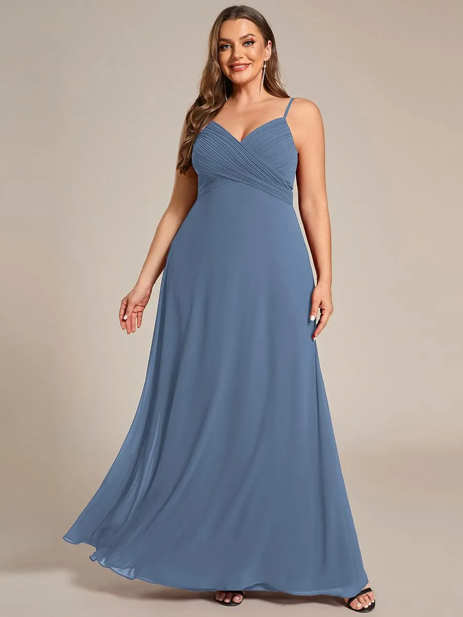 Malika elegant cross front cowl back bridesmaid dress