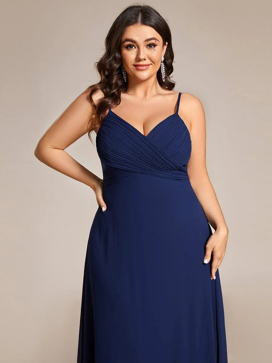Malika elegant cross front cowl back bridesmaid dress
