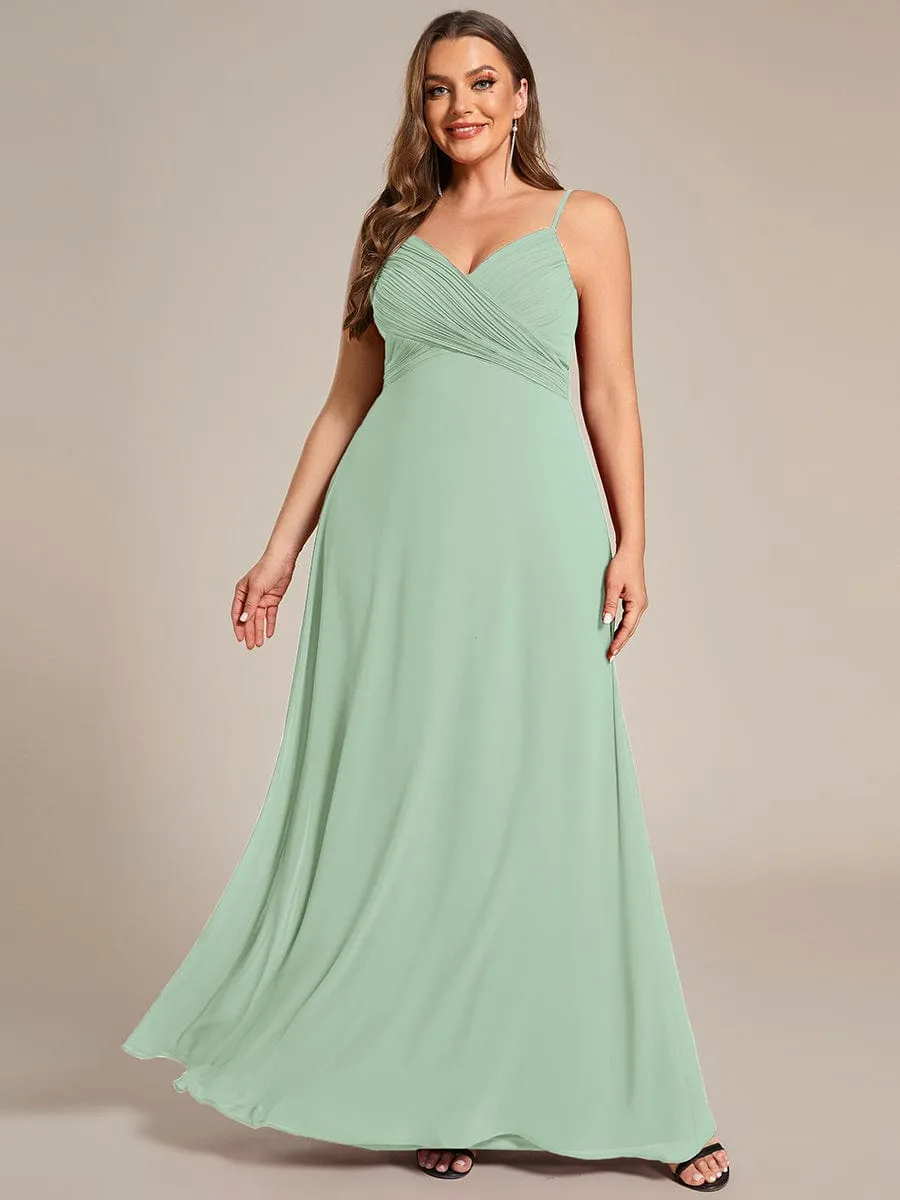 Malika elegant cross front cowl back bridesmaid dress