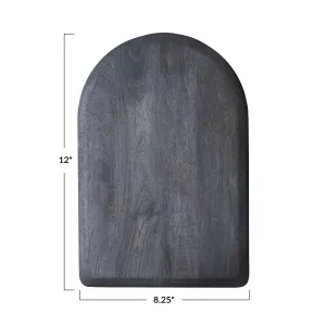 Mango Wood Arched Cheese/Cutting Board, Black