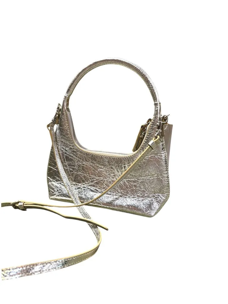Marge Sherwood craclke silver mini handbag silver