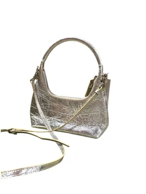 Marge Sherwood craclke silver mini handbag silver