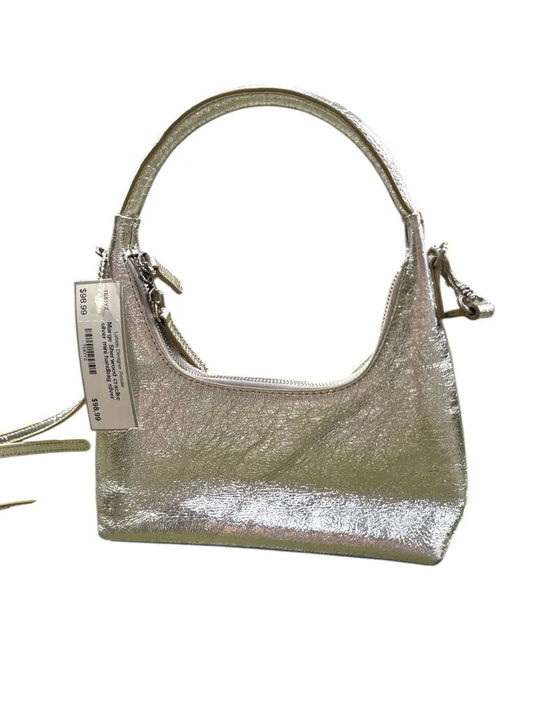 Marge Sherwood craclke silver mini handbag silver
