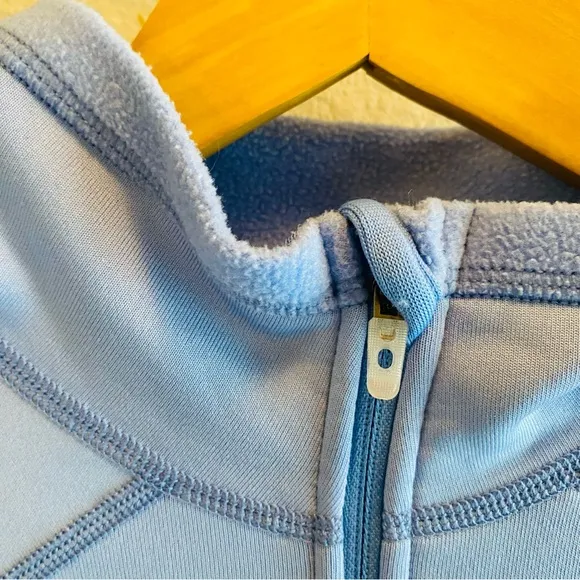 MARMOT Light Blue Softshell Fleece Lined Quarter Zip Jacket