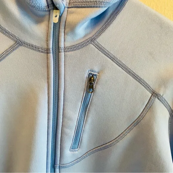 MARMOT Light Blue Softshell Fleece Lined Quarter Zip Jacket