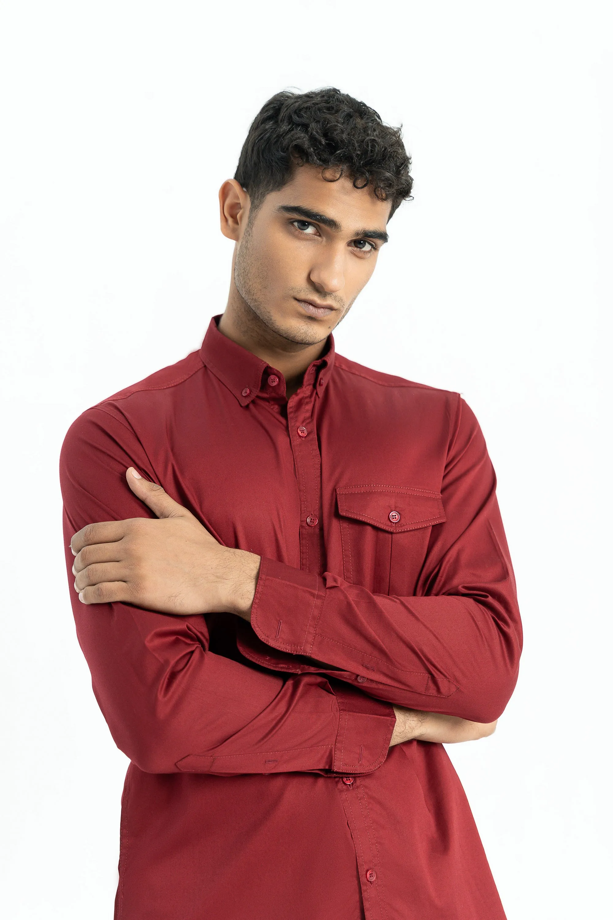 Maroon casual shirt