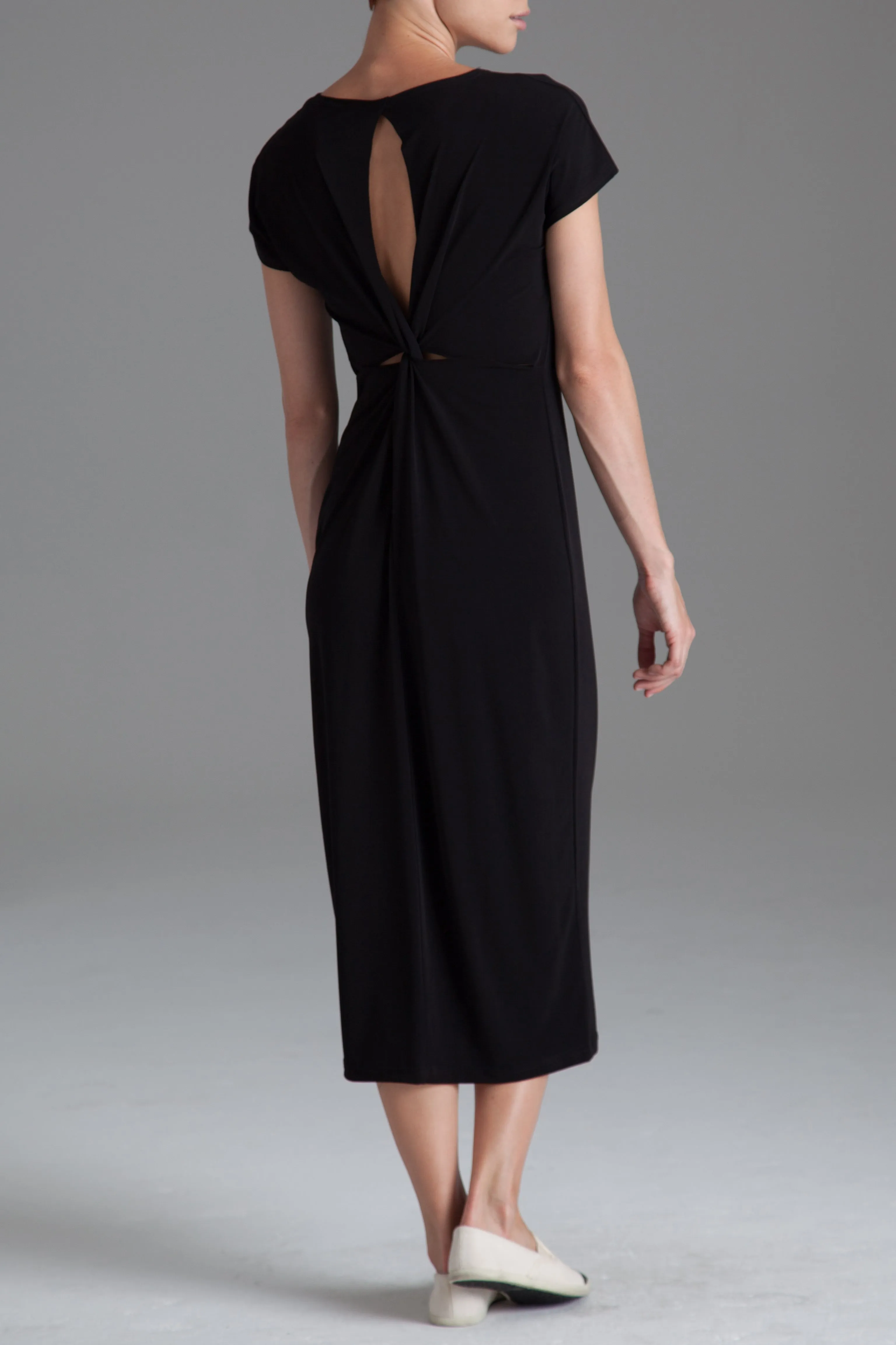 Matte Jersey Twist Back Dress