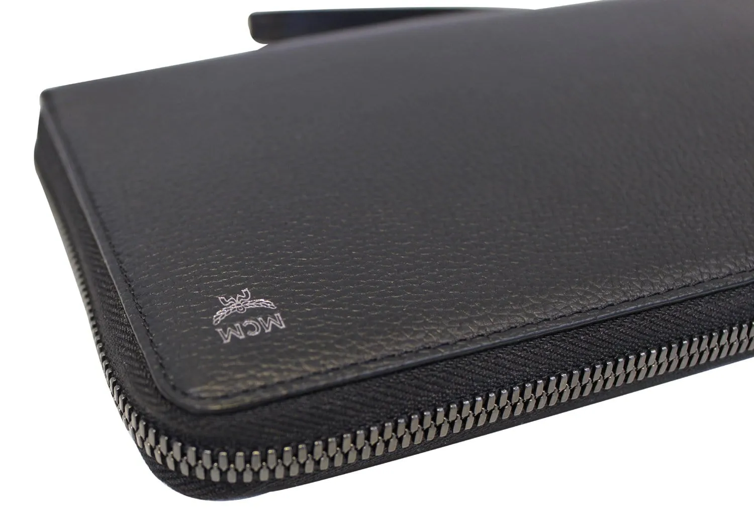 MCM Black Leather XLarage Zip Around Johan Travel Passport Wallet - Last Call