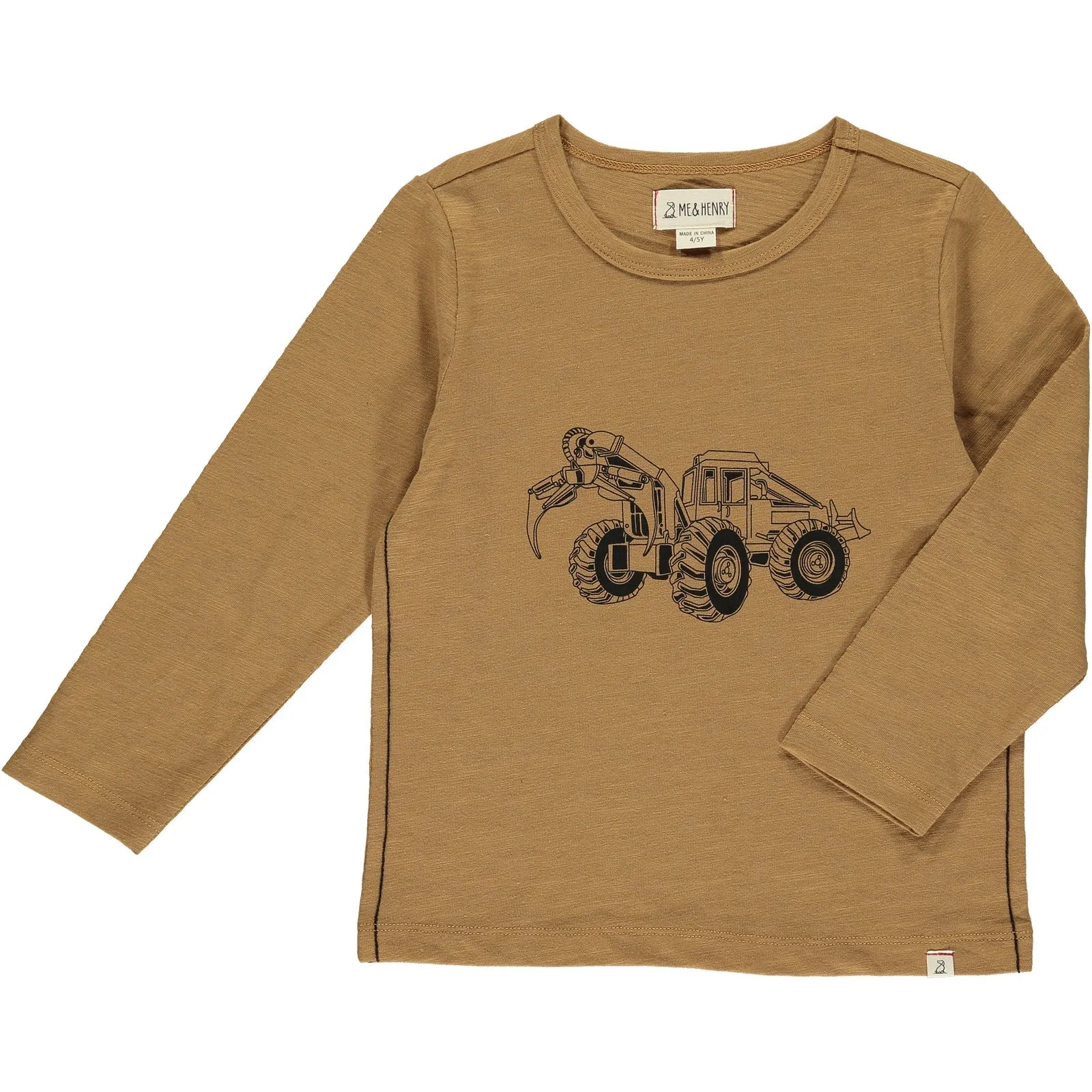 Me & Henry Boys “Construction” Long Sleeved Shirt: Size 3/4 to 8/9 Years