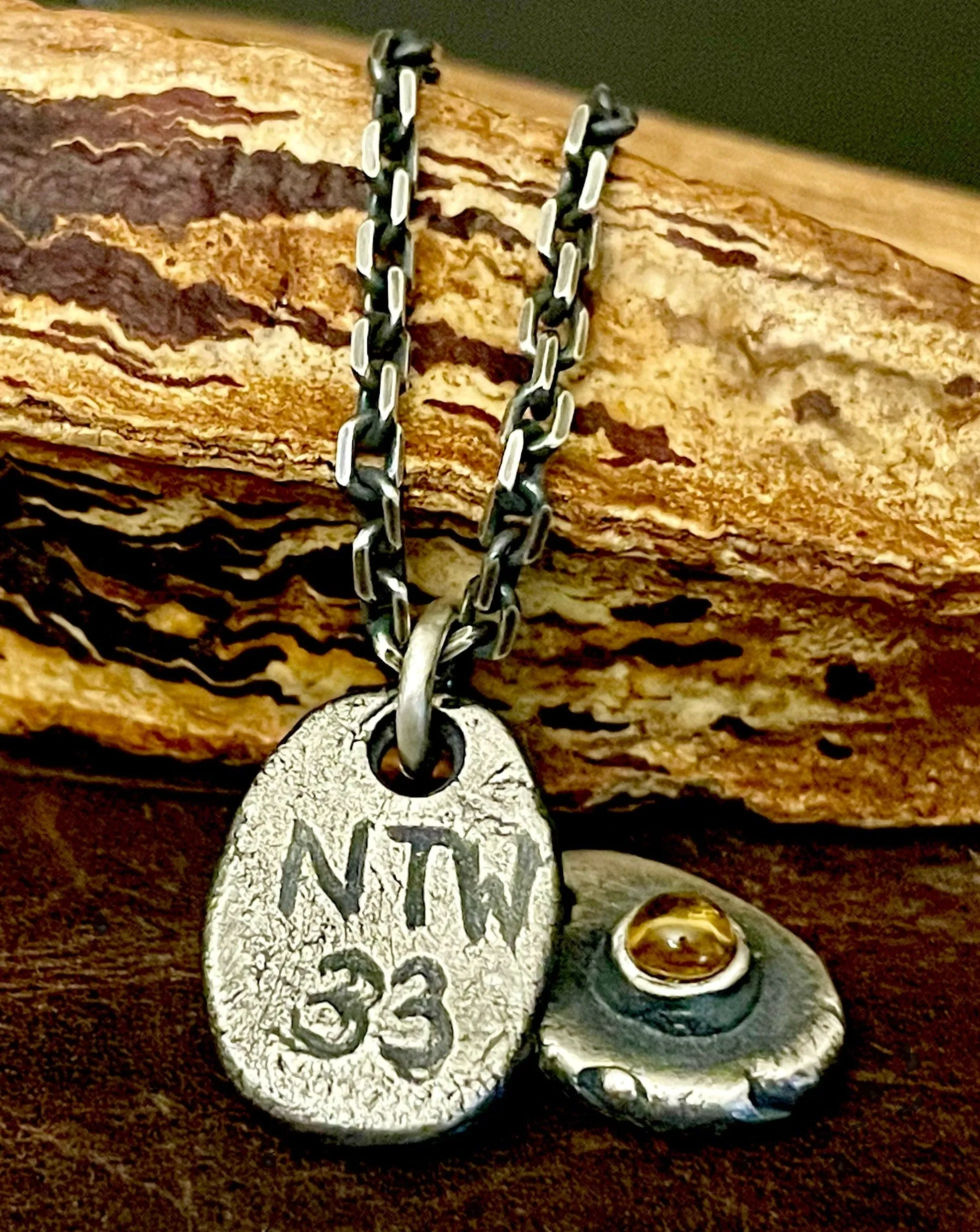 Men’s Blue Sapphire Pendant Necklace