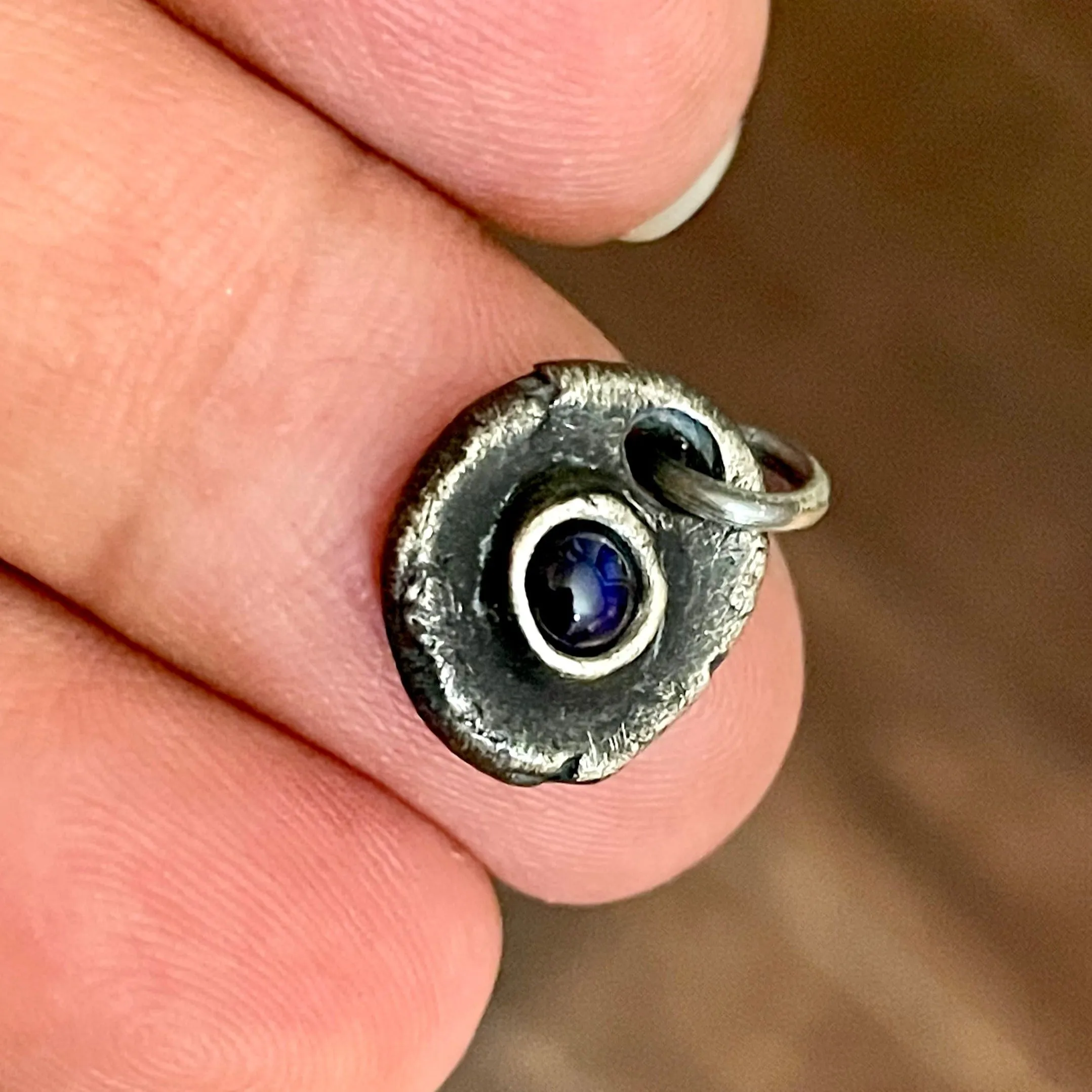 Men’s Blue Sapphire Pendant Necklace