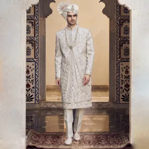 Men,s Elegant Dove Cream Sherwani