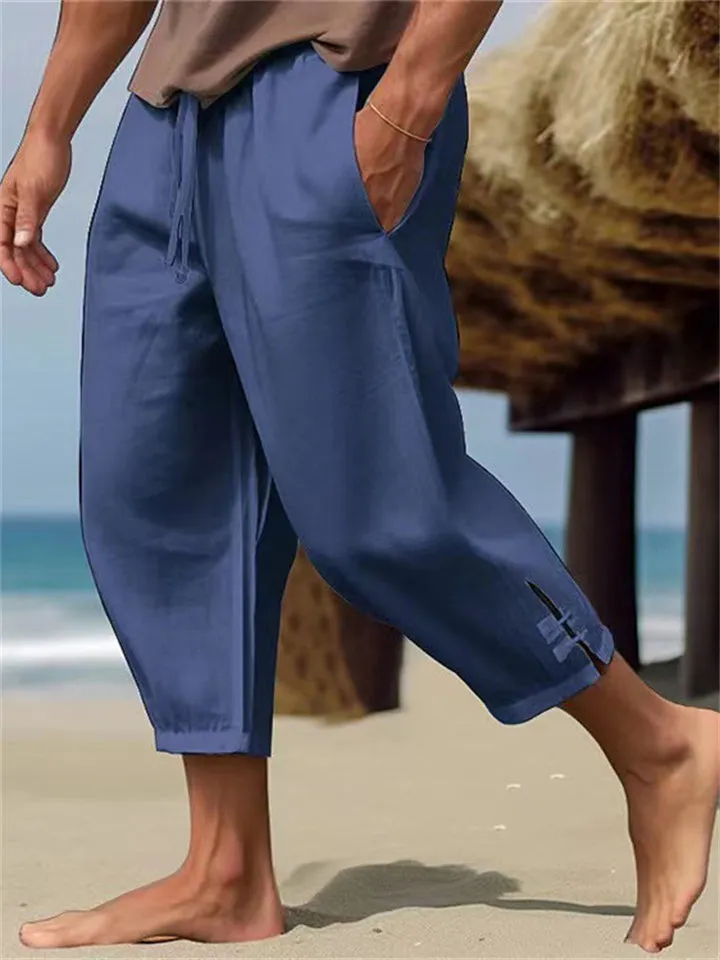 Men's Elegant Leisure Beach Drawstring Trousers