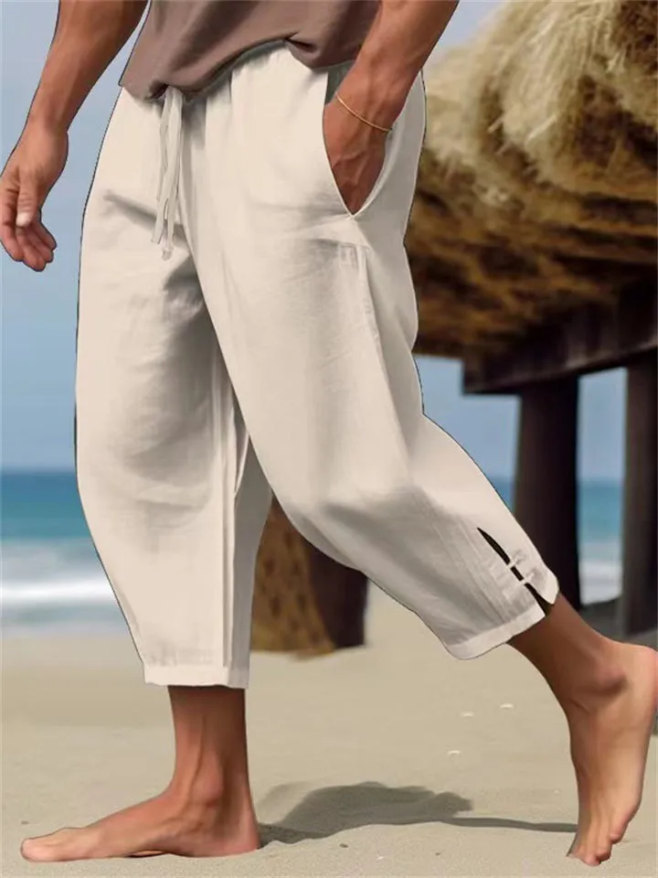 Men's Elegant Leisure Beach Drawstring Trousers