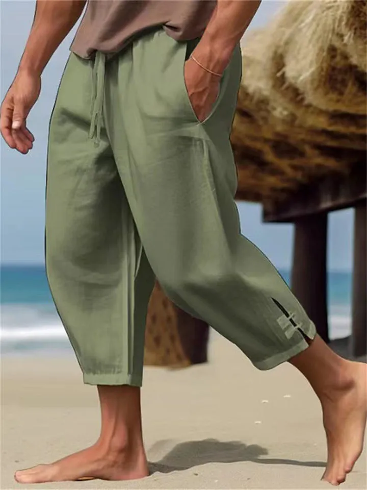 Men's Elegant Leisure Beach Drawstring Trousers