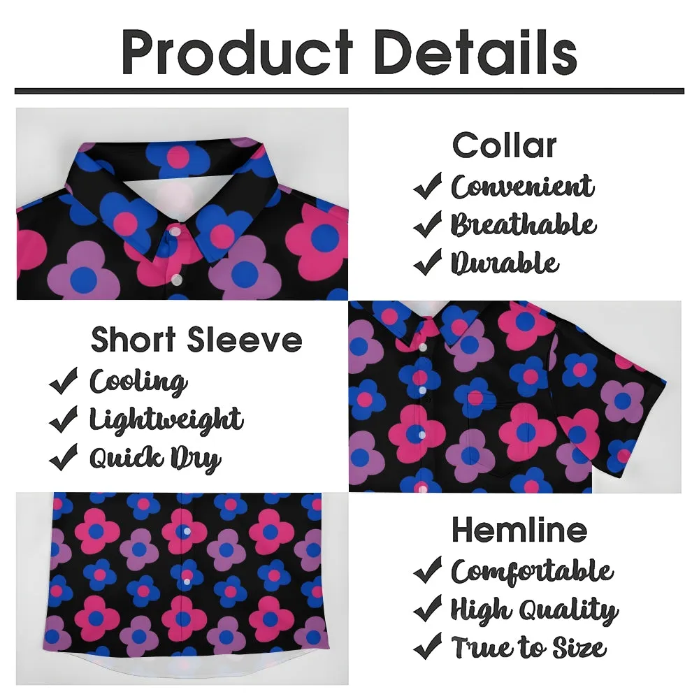 Men's Flowers Casual Short Sleeve Shirt 2311000574