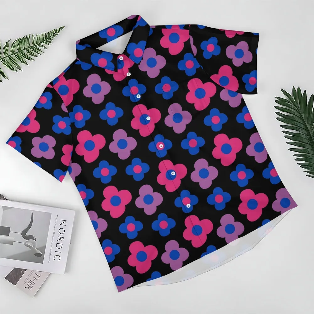 Men's Flowers Casual Short Sleeve Shirt 2311000574