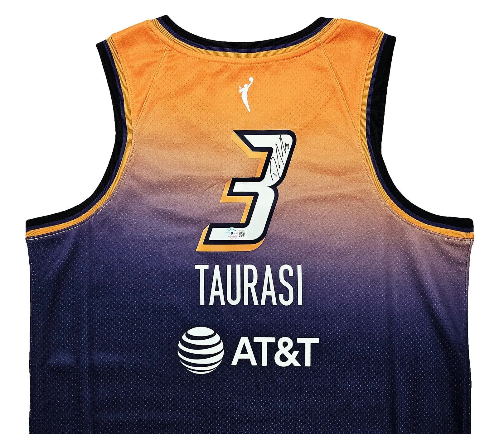 MERCURY DIANA TAURASI AUTOGRAPHED PURPLE NIKE JERSEY L BECKETT QR 214838
