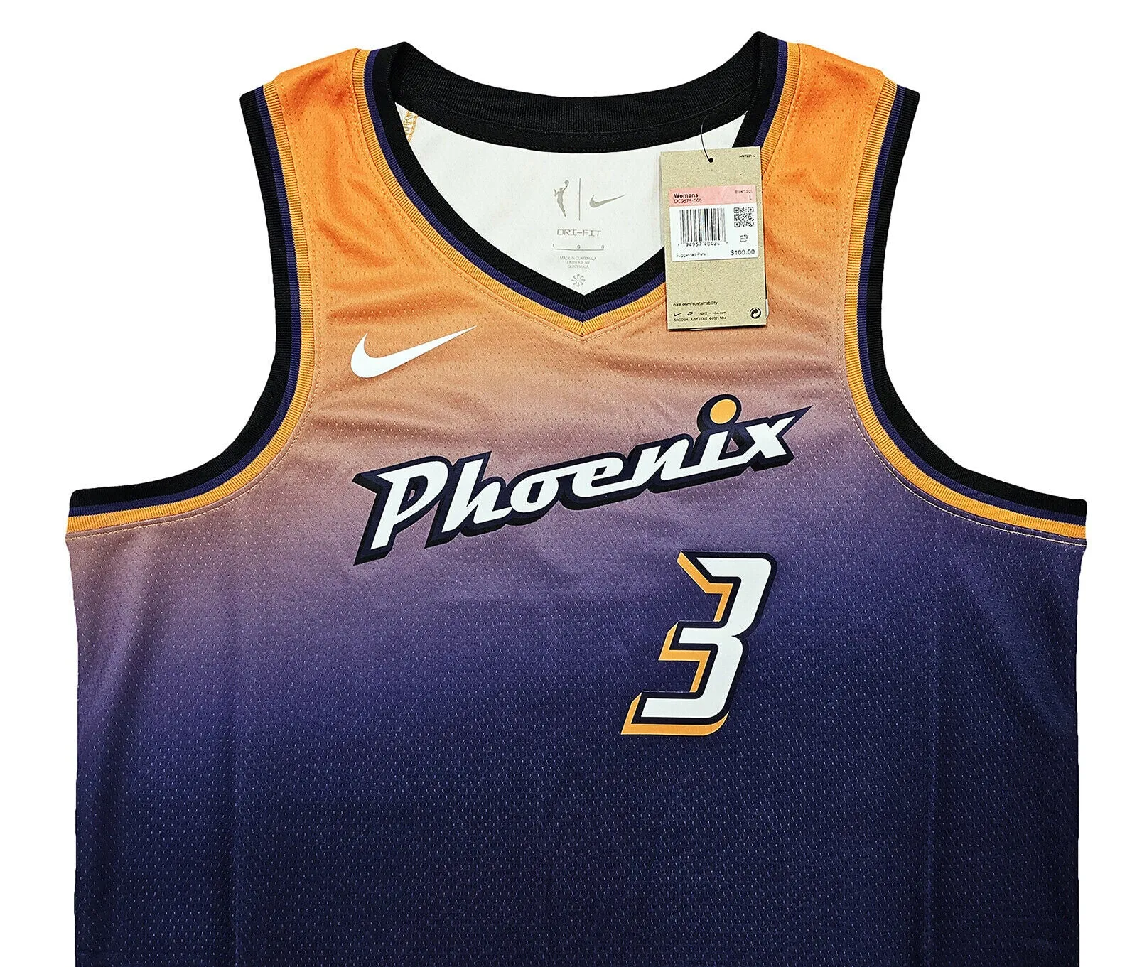 MERCURY DIANA TAURASI AUTOGRAPHED PURPLE NIKE JERSEY L BECKETT QR 214838