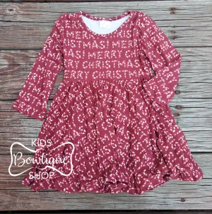 Merry Christmas Twirl Dress