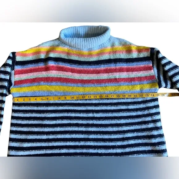 MERSEA $124 SeaHappy Knit Rainbow Striped Oversized Cozy Sweater Jumper OneSize
