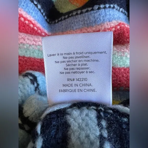 MERSEA $124 SeaHappy Knit Rainbow Striped Oversized Cozy Sweater Jumper OneSize