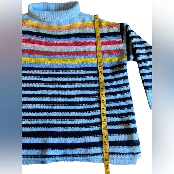 MERSEA $124 SeaHappy Knit Rainbow Striped Oversized Cozy Sweater Jumper OneSize