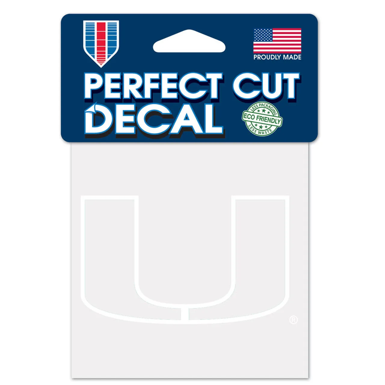 Miami Hurricanes Decal 4x4 Perfect Cut White - Special Order