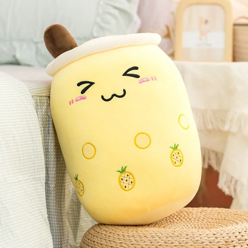 Milk Boba Tea Plush Pillow Stuffed Toy For Kids & Adults
