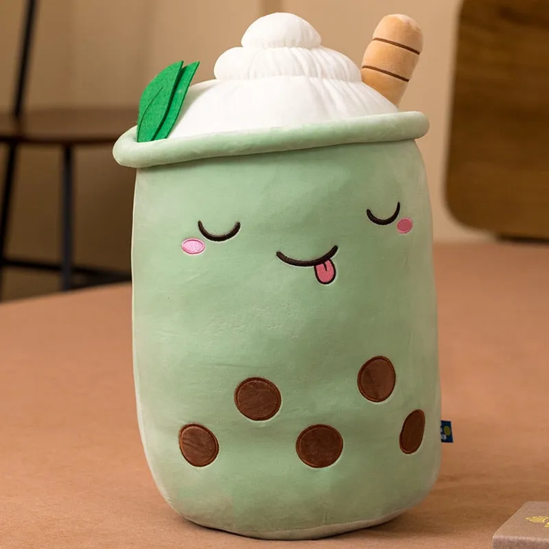 Milk Boba Tea Plush Pillow Stuffed Toy For Kids & Adults