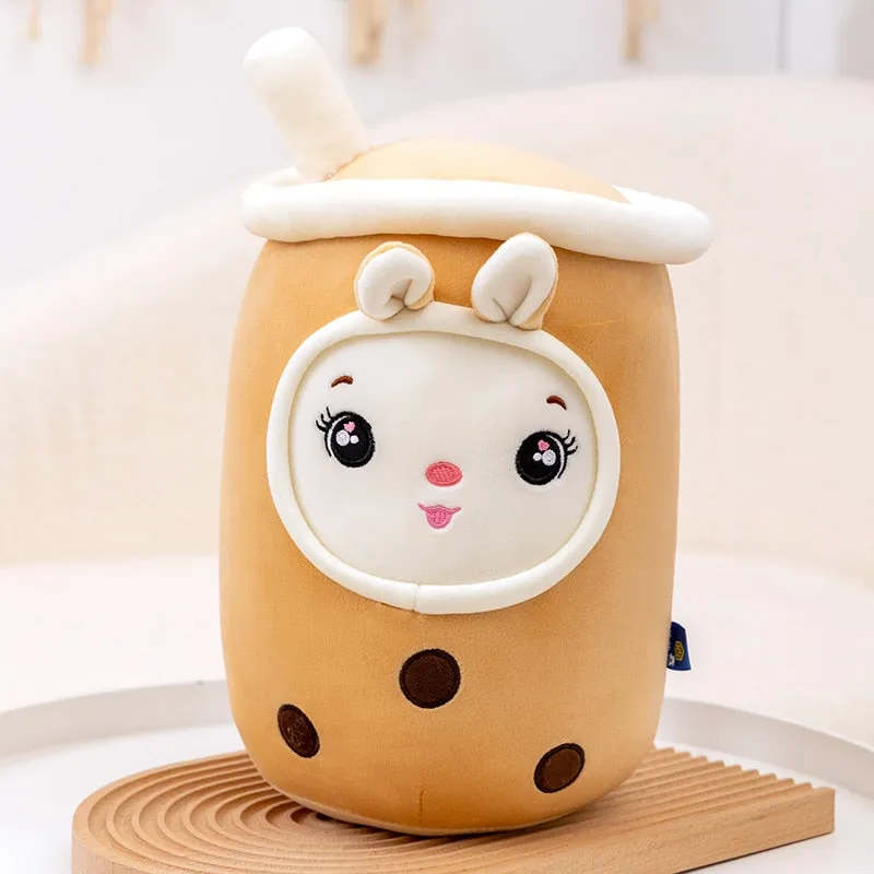 Milk Boba Tea Plush Pillow Stuffed Toy For Kids & Adults