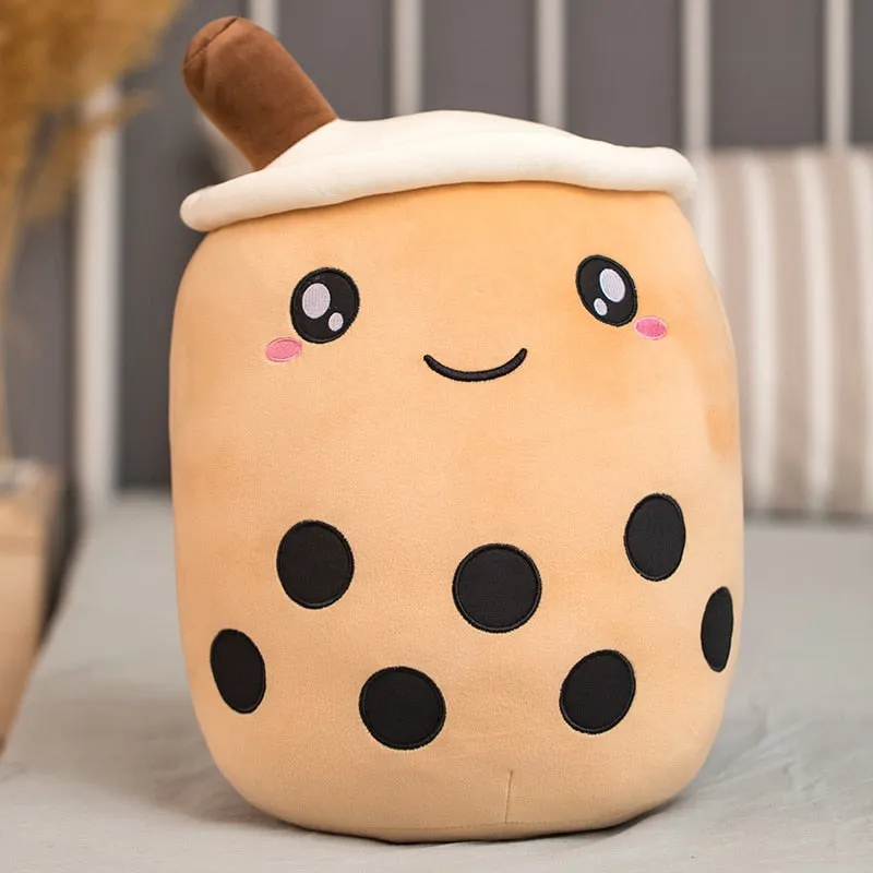 Milk Boba Tea Plush Pillow Stuffed Toy For Kids & Adults