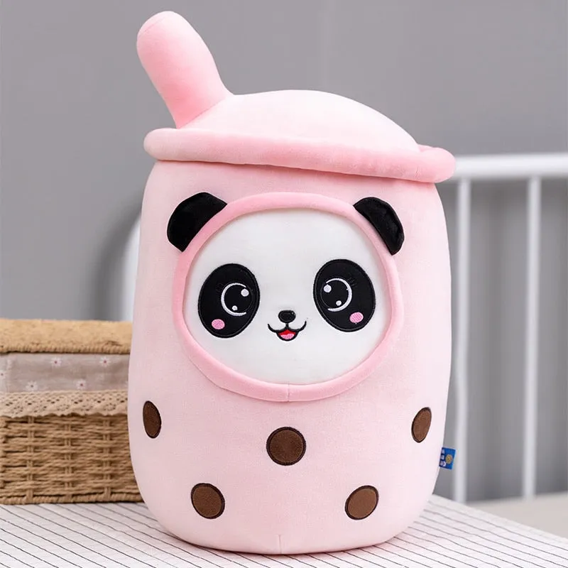 Milk Boba Tea Plush Pillow Stuffed Toy For Kids & Adults