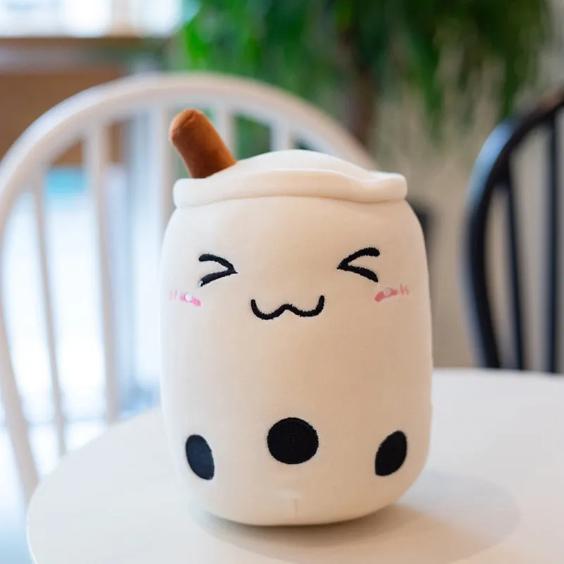 Milk Boba Tea Plush Pillow Stuffed Toy For Kids & Adults