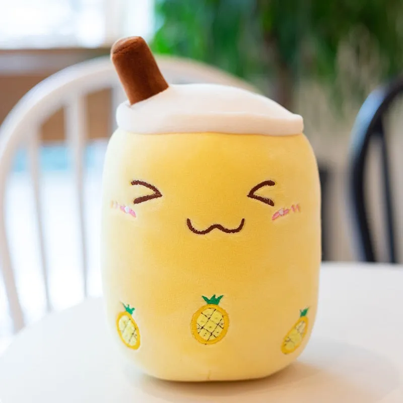 Milk Boba Tea Plush Pillow Stuffed Toy For Kids & Adults