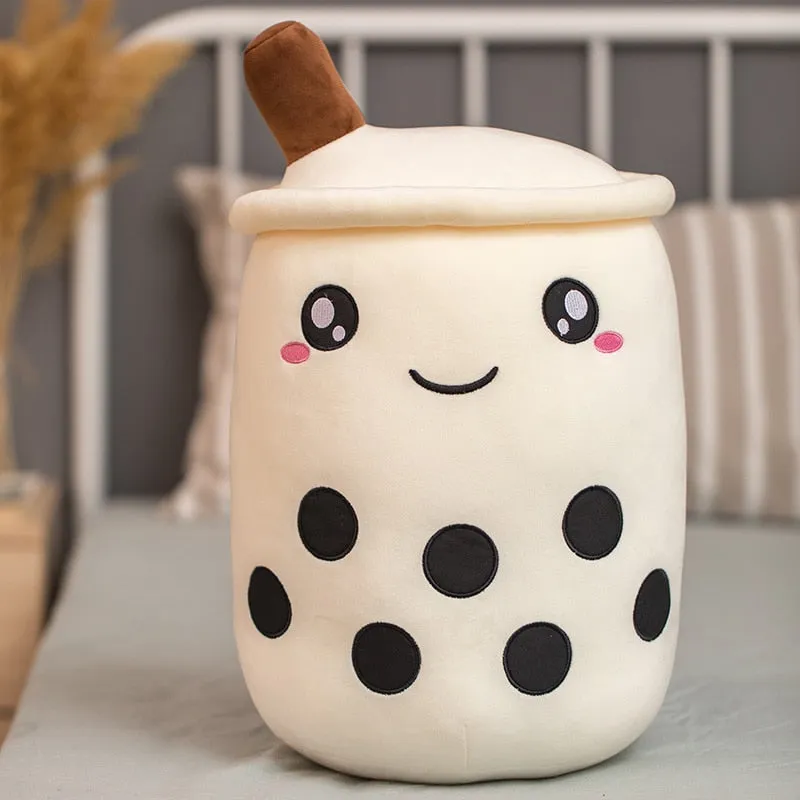 Milk Boba Tea Plush Pillow Stuffed Toy For Kids & Adults