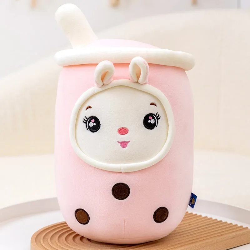 Milk Boba Tea Plush Pillow Stuffed Toy For Kids & Adults