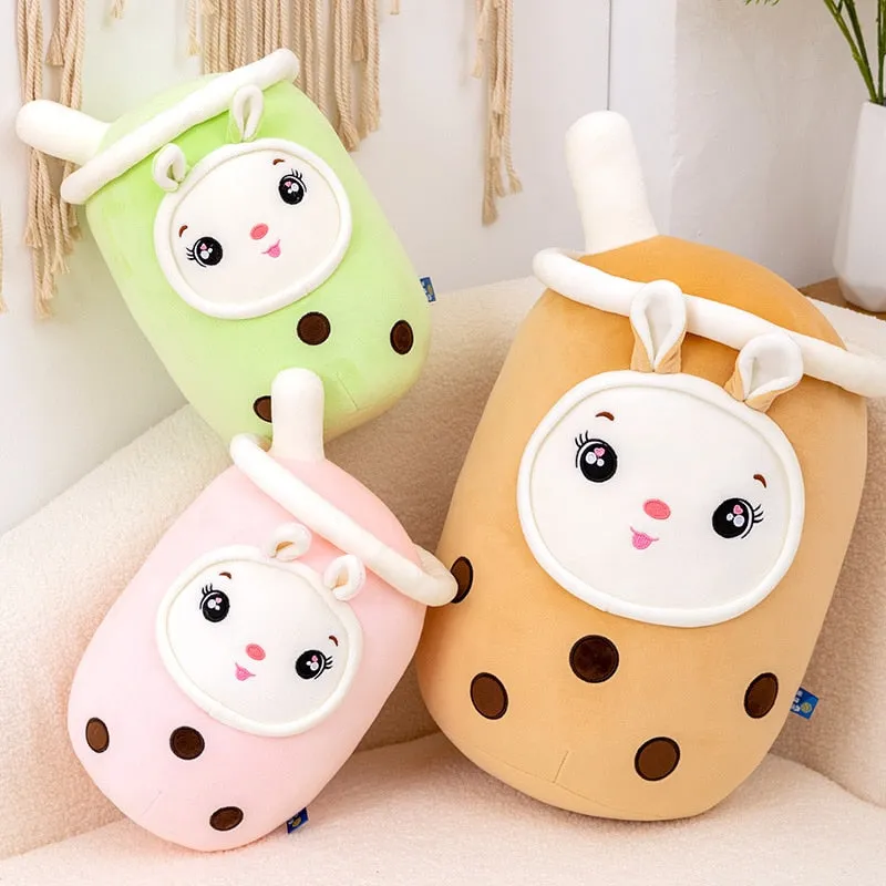 Milk Boba Tea Plush Pillow Stuffed Toy For Kids & Adults