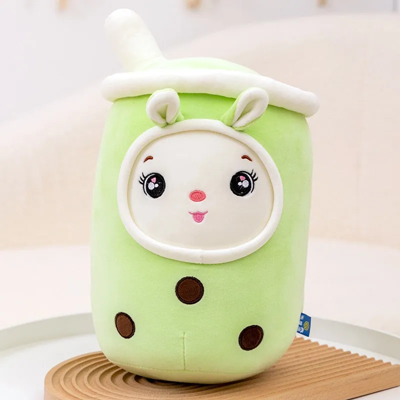 Milk Boba Tea Plush Pillow Stuffed Toy For Kids & Adults