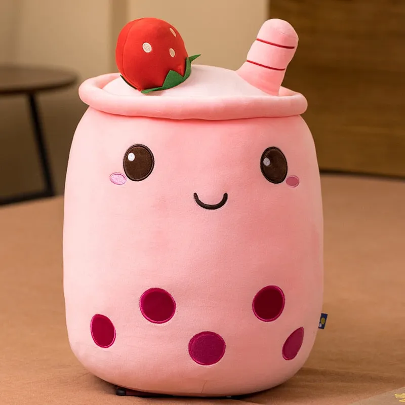 Milk Boba Tea Plush Pillow Stuffed Toy For Kids & Adults