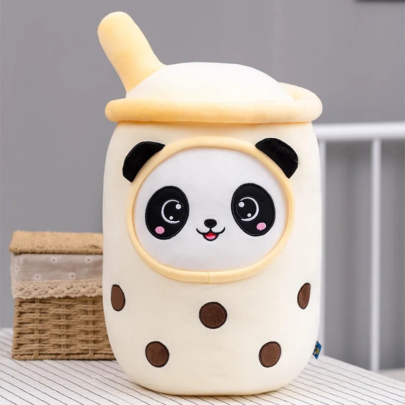 Milk Boba Tea Plush Pillow Stuffed Toy For Kids & Adults