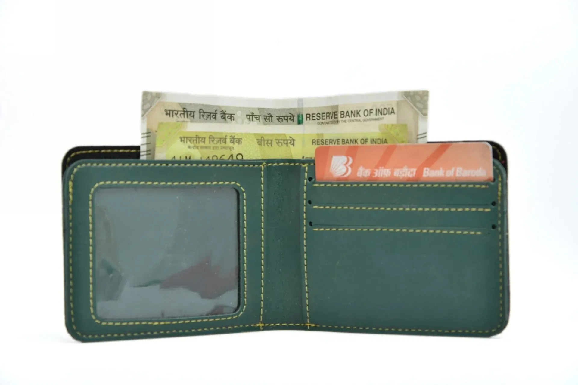 Minimal clutch & Men's Wallet & Personalised Couple Rainbow Classic WaterBottle - Olive Green