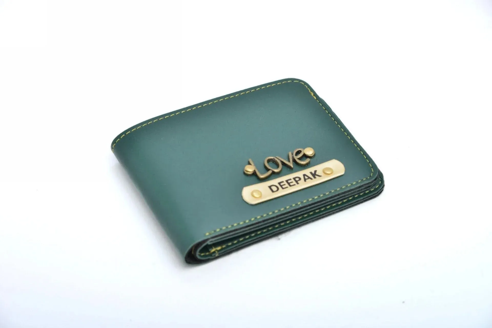 Minimal clutch & Men's Wallet & Personalised Couple Rainbow Classic WaterBottle - Olive Green