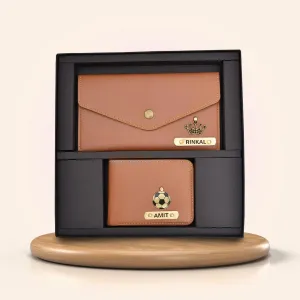 MInimal clutch   Men's Wallet (Couple Gift 2) - Tan