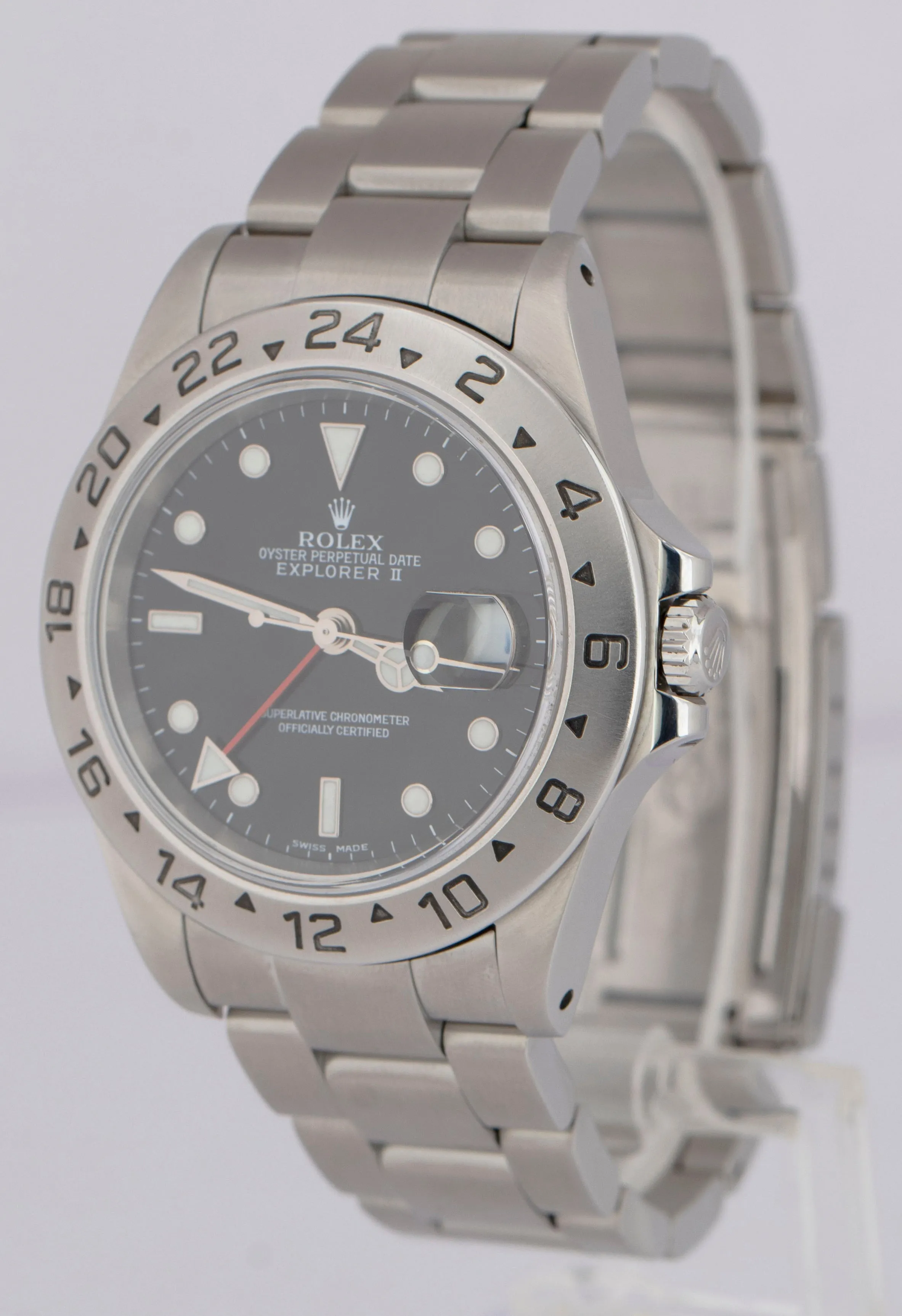 MINT PAPERS Rolex Explorer II 40mm SEL Black 16570 Stainless Steel GMT Watch BOX