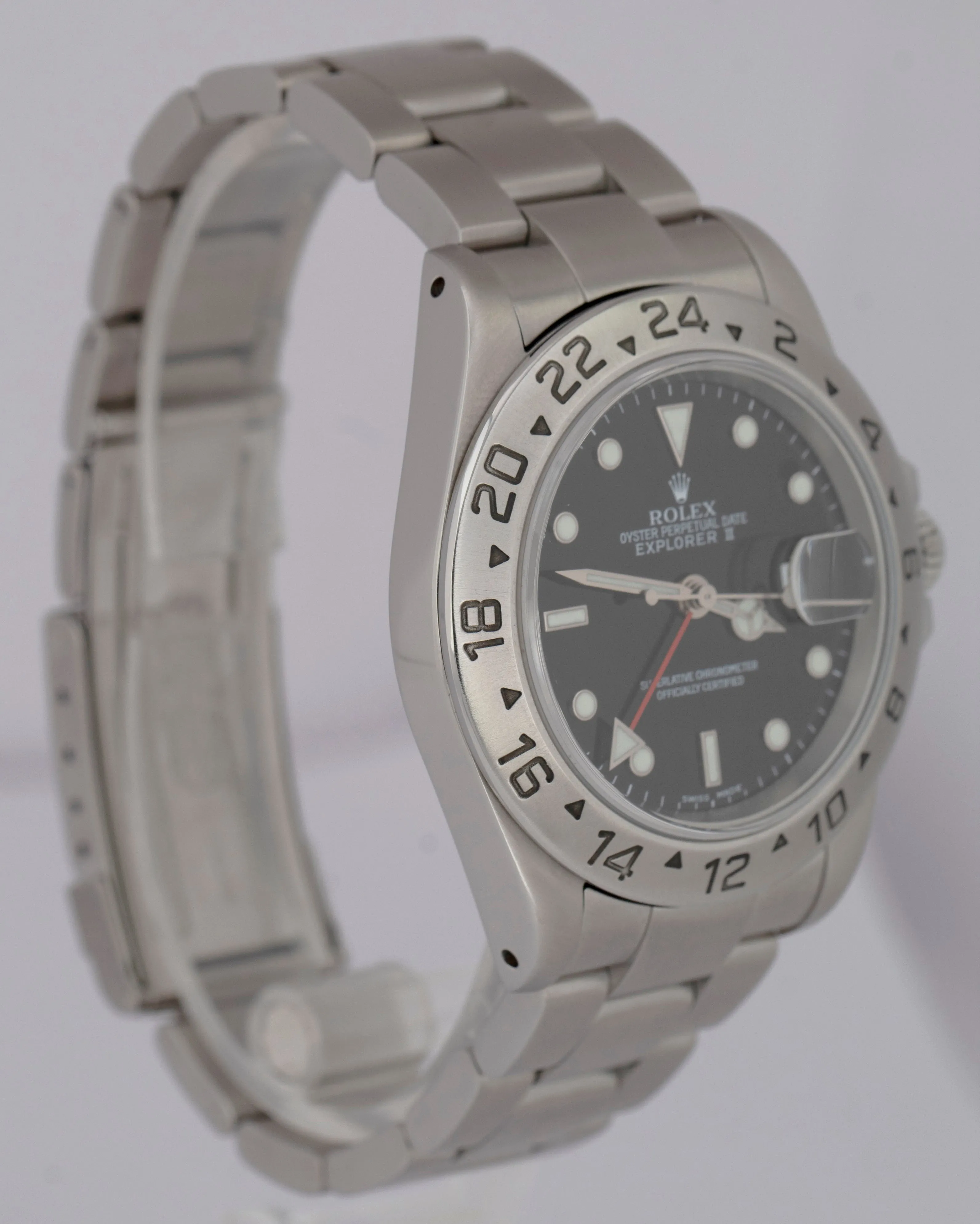 MINT PAPERS Rolex Explorer II 40mm SEL Black 16570 Stainless Steel GMT Watch BOX