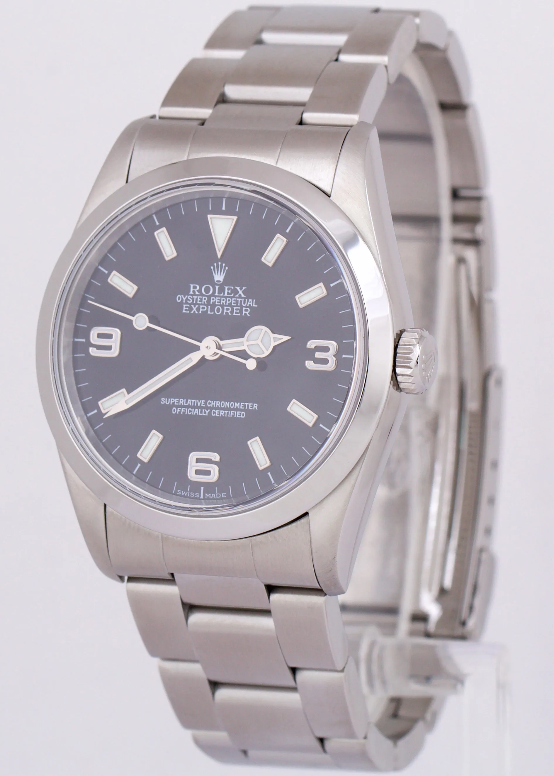 MINT Rolex Explorer I 36mm 14270 Stainless Steel Oyster 3-6-9 Automatic Watch